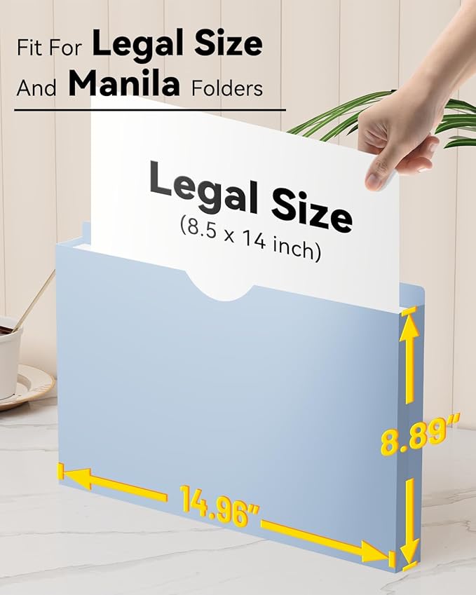 ANSOOK Plastic File Jackets File Pockets, 12 Pack Project File Folders - Image 4