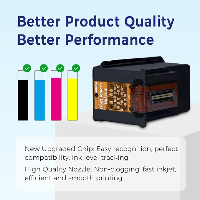 67XL Printer Ink Compatible for HP Ink 67 Replacement for HP67 67XL Ink Cartridges Black/Color Combo Pack Fit for DeskJet 2855e 2827e 4255e 2800e 2700e 2755e 4155e Envy 6000 6055e 6400 6455e Printer-DeskLoop Office