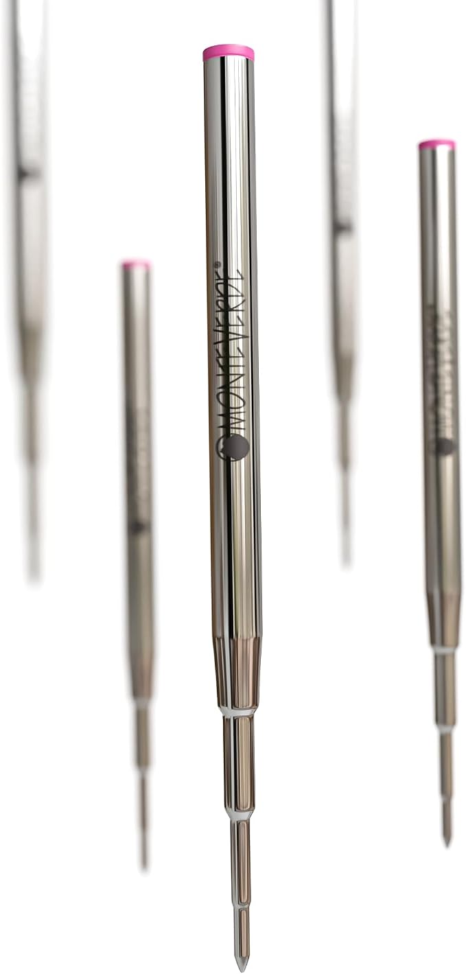 Monteverde USA Soft Ballpoint Refills to Fit Montblanc Pens, Medium Point Pink - Image 6