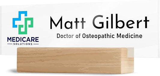 Custom Business Logo Desk Name Plate by Brd+Gifts