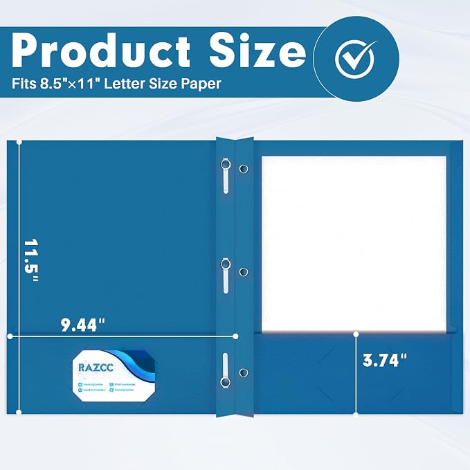Two Pocket Folders, RAZCC 50 Pack Two Pocket Folders - Image 2