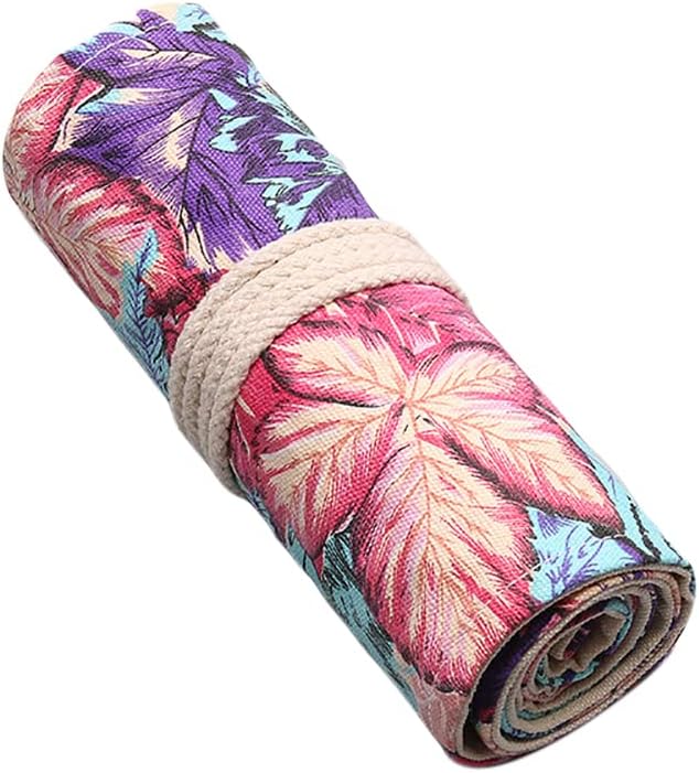DIYOMR 24/36/72 Slots Pencil Wrap Pencil Rolls, Artist Colored Pencils Roll Up - Image 6