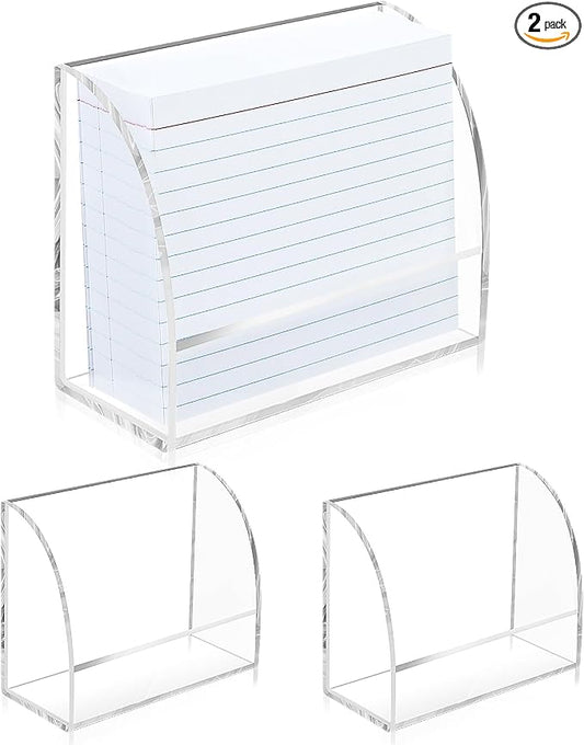2 PCS 4 X 6 Index Card Holder Clear Acrylic Card Holder by SHIQIKEJIPTY