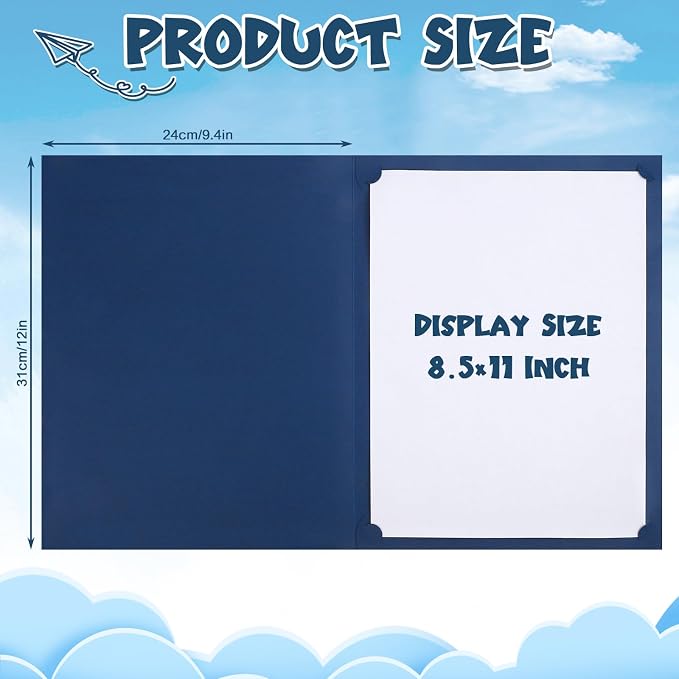 Certificate Holders, 24 Pack Navy Blue Diploma Holders - Image 2