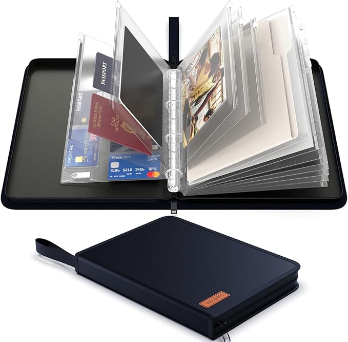 Important Document Organizer Binder, Birth Certificate Protector | Fireproof by Viesembo