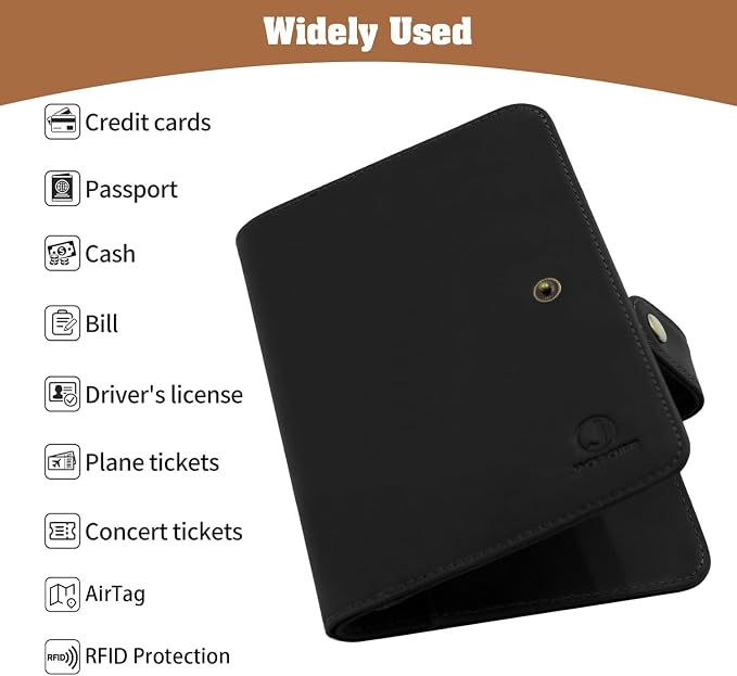 Jack&Chris Genuine Leather Handmade Passport Holder - Image 5