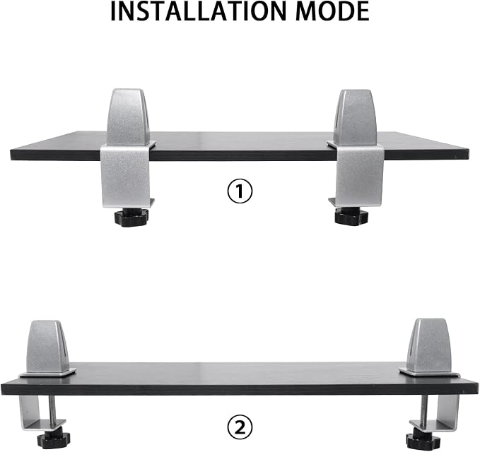 Heavy Duty Sneeze Guard Clamp For 0.1" to 1" Thick Panel, Desk Partition - Image 6
