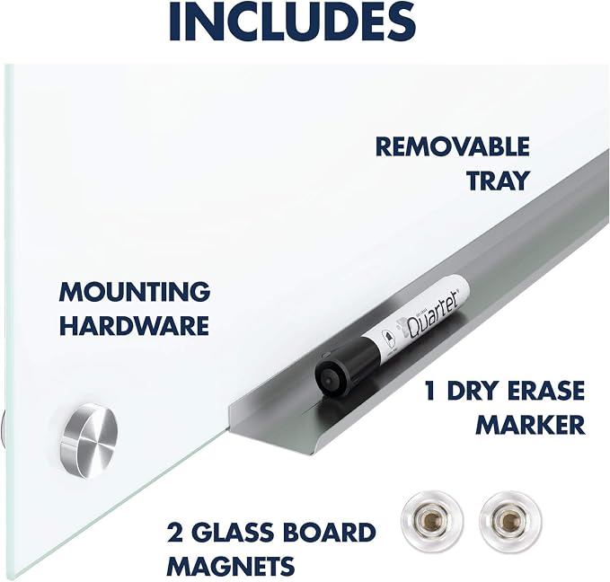Quartet Dry Erase Board, Magnetic Whiteboard 36" x 24", Glass Board - Image 10