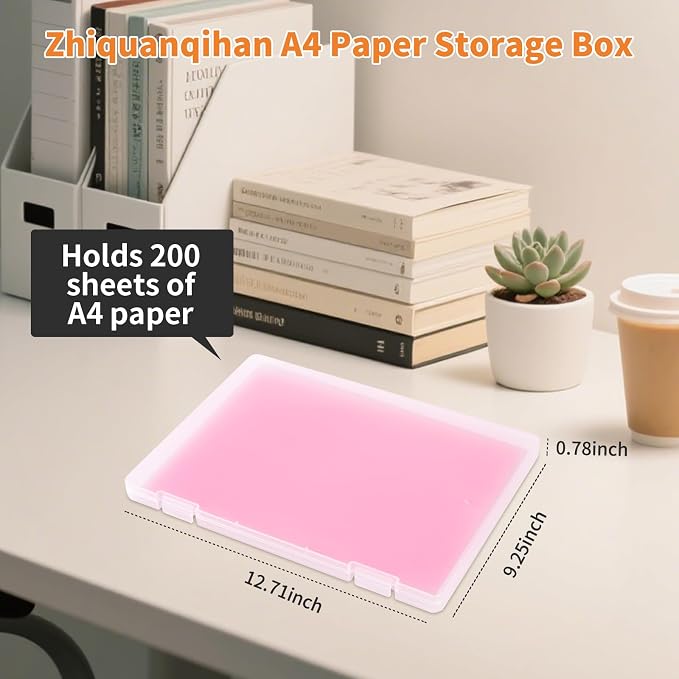 4 Pack A4 Frosted Paper Organizer Box, Project Scrapbook Paper Organizer - Image 2