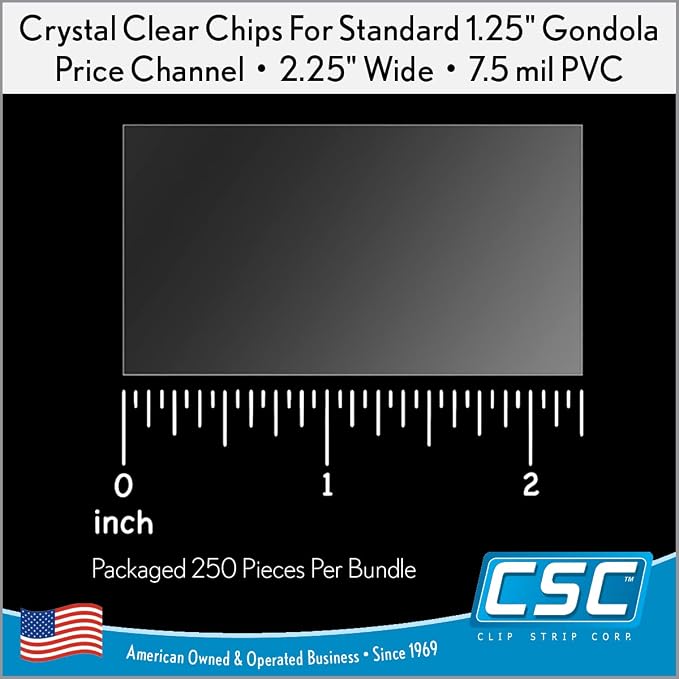 Clip Strip Corp. Price/Data Channel Label Holder Chips, 2.25" L x 1.25" H - Image 6
