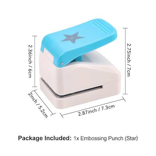 Star Hole Punch, 1.4 inch Star Paper Punch, 3D Embossing Lucky Stars Paper - Image 2