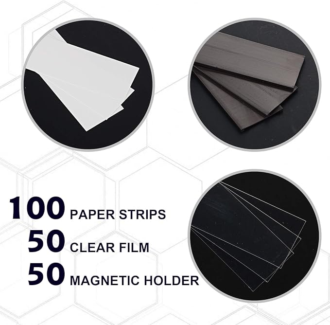 LLPT Magnetic Label Holder 4” x 1.6” 26 Packs C Channel White Paper Cards - Image 2