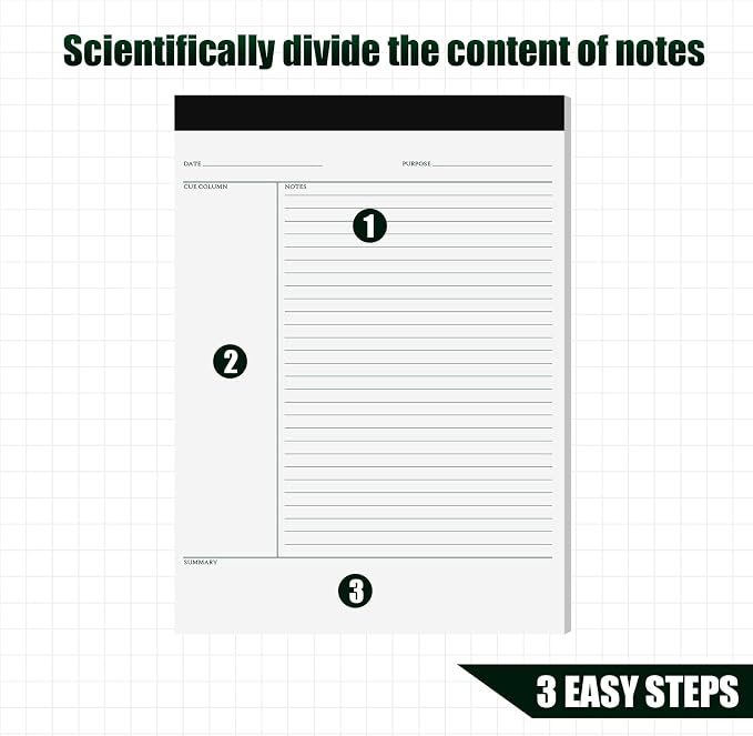 PerKoop 8 Pcs Writing Note Pads Notes System 8.5 x 11 Inches College Ruled - Image 4