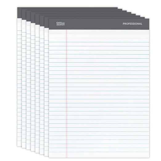 Office Depot Professional Legal Pad, 8 1/2in. x 11 3/4in., Legal Ruled by Unknown