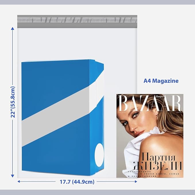 Fuxury 500 Pack 17.7x22" White Large Poly Mailers Bulk, Waterproof Mailing - Image 2