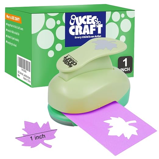 UCEC Maple Leaf Punch Cutter 1inch, Paper Punches, Craft Lever Punch Handmade by UCEC