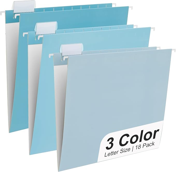 Y YOMA 18 Pack Gradient Hanging File Folders Letter Size Decorative Hanging by YYOMA
