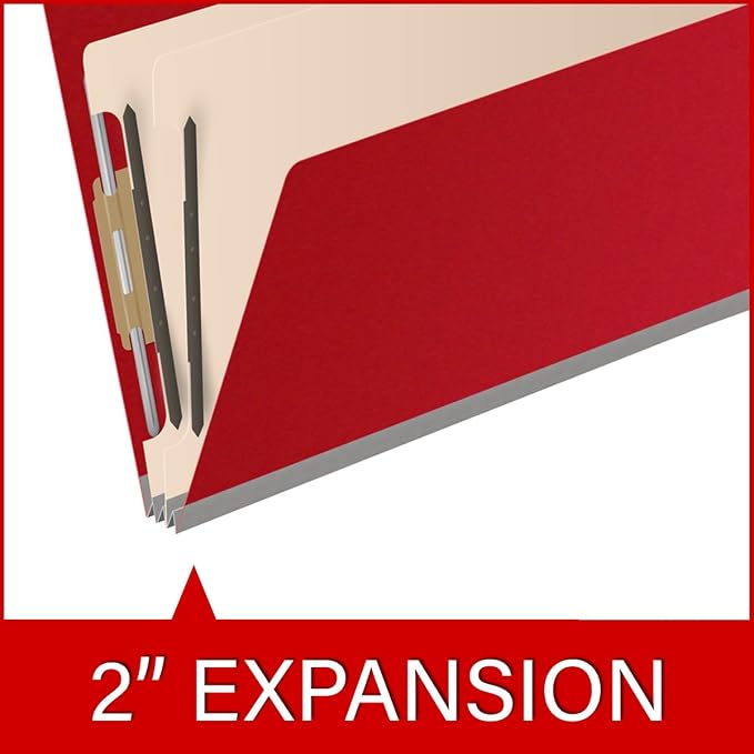 Ecom Folders End Tab Pressboard Classification Folders | Legal Size 25 Pt Stock - Image 7