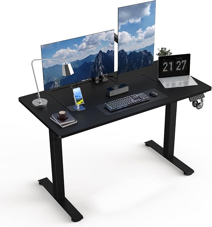48 * 24 Electric Standing Desk, Adjustable Height Sit Stand Up Desk, Motorized Home Office Computer Gaming Workstation Desk-DeskLoop Office