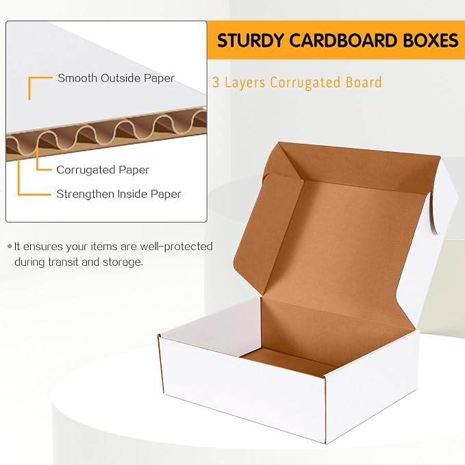 JOWLOT 12x9x4 inch Shipping Boxes Set of 20 - Image 2