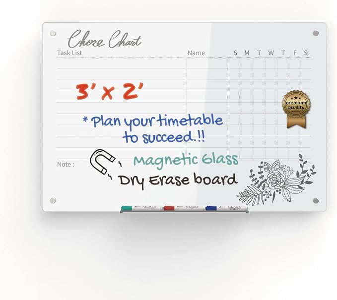 Audio-Visual Direct Magnetic Weekly Planner Dry-Erase Board by Audio-VisualDirect