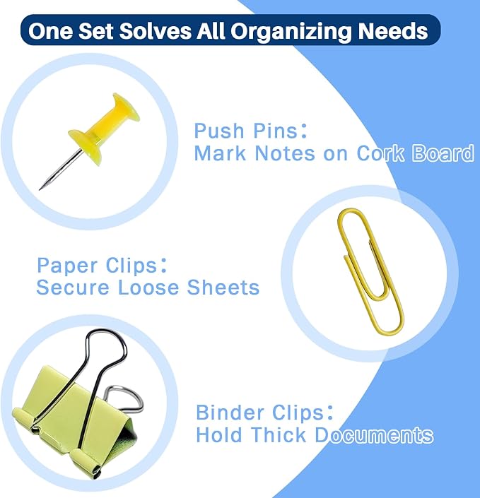 250 PCS Colored Office Clips Set - Image 3