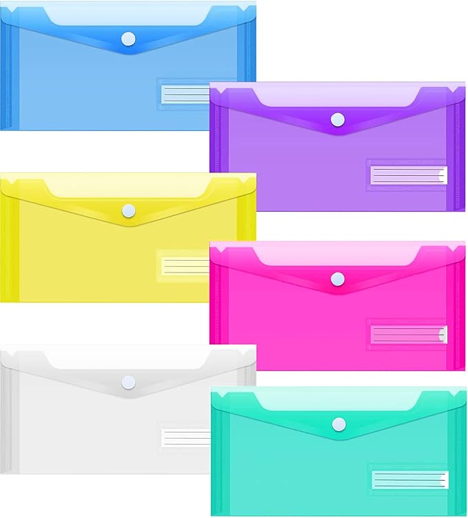 Sooez 24 Pack Plastic Pencil Pouch, Plastic Pencil Case Bulk by Sooez