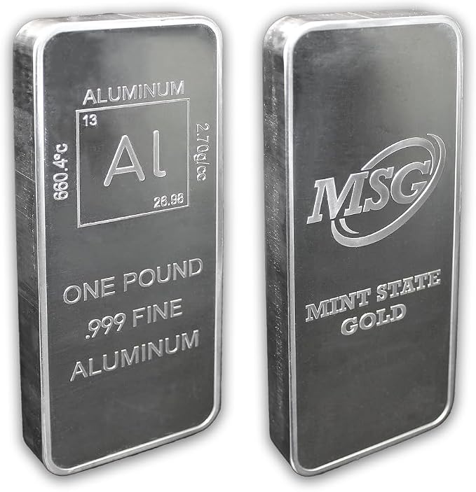 1 lb Aluminum Bar .999 Pure Paperweight | Element Design - Image 3