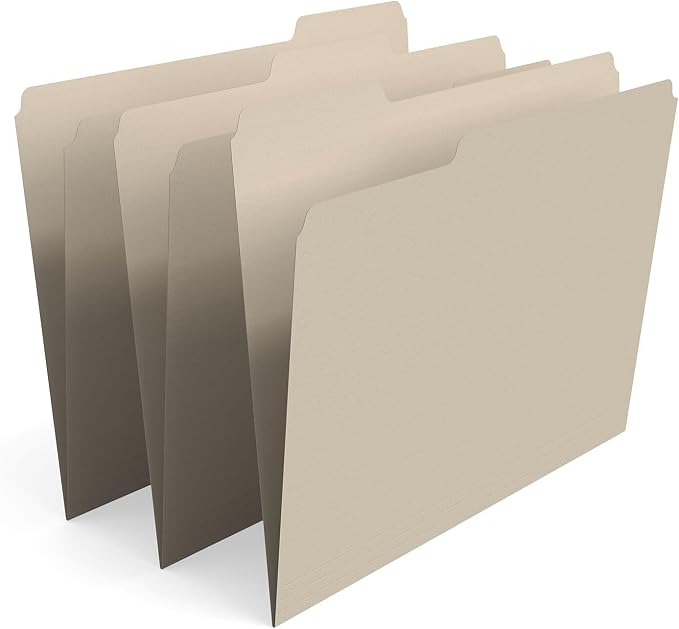 Staples File Folders, Letter Size, 3‑Tab Design, Durable Paper Stock, - Image 4
