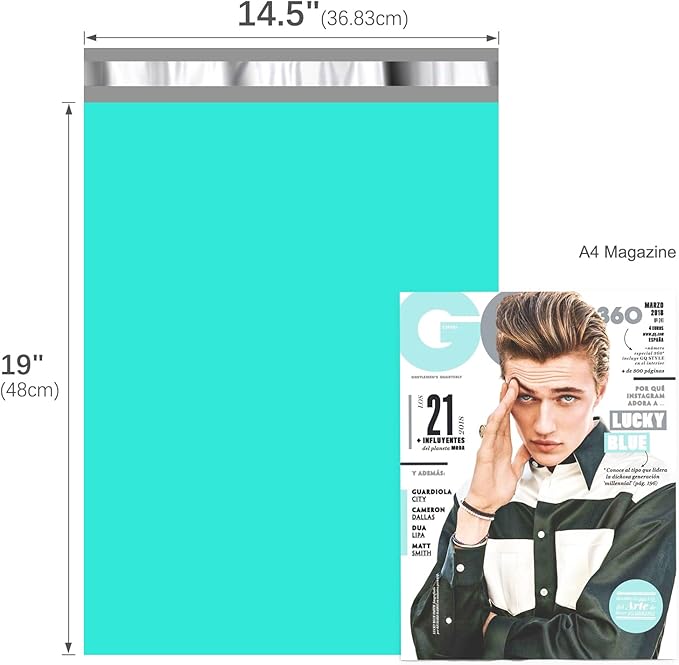 Fuxury 500 Pcs Poly Mailers 14.5x19 Inch, Bulk Shipping Bags - Image 2