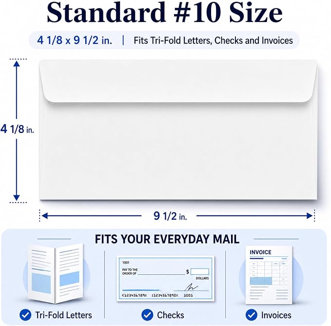 Envelopes Letter Size, Self-Seal Security | #10 Self-Seal Security Business - Image 4