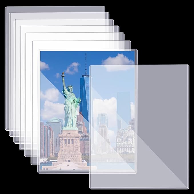 8 1/2" x 11" Rigid Print Protectors Clear Sheet Protectors Hard Plastic Paper by Ysglory