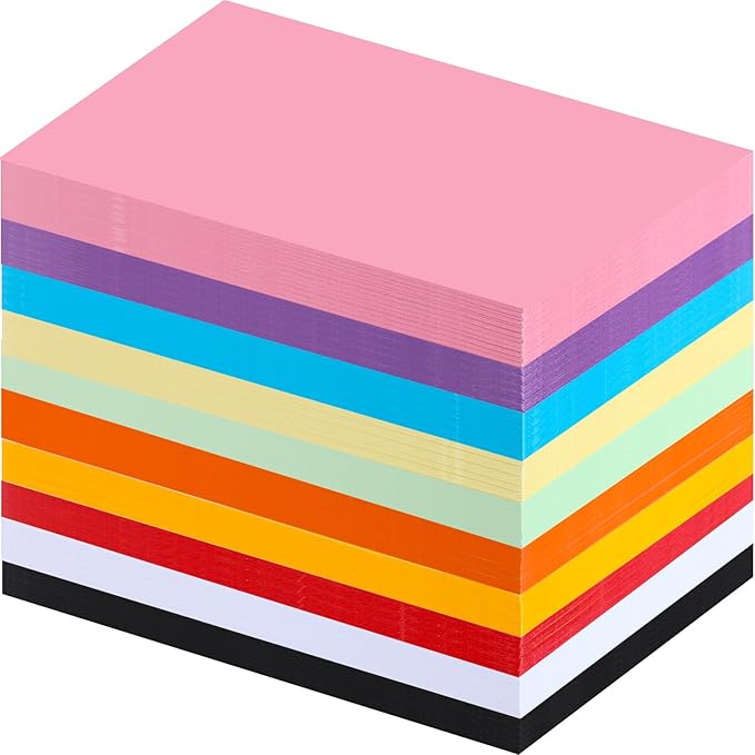 Harloon 500 Sheets Construction Paper Bulk Heavyweight A4 Size Thick Construction Paper Cardstock for DIY Craft Supplies(120 GSM,Multi Colors)-DeskLoop Office