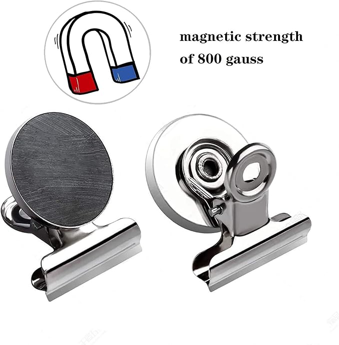 Strong Magnetic Clips, 12 Pack, 2 Inch, 50 mm, Refrigerator Magnet Clips - Image 7