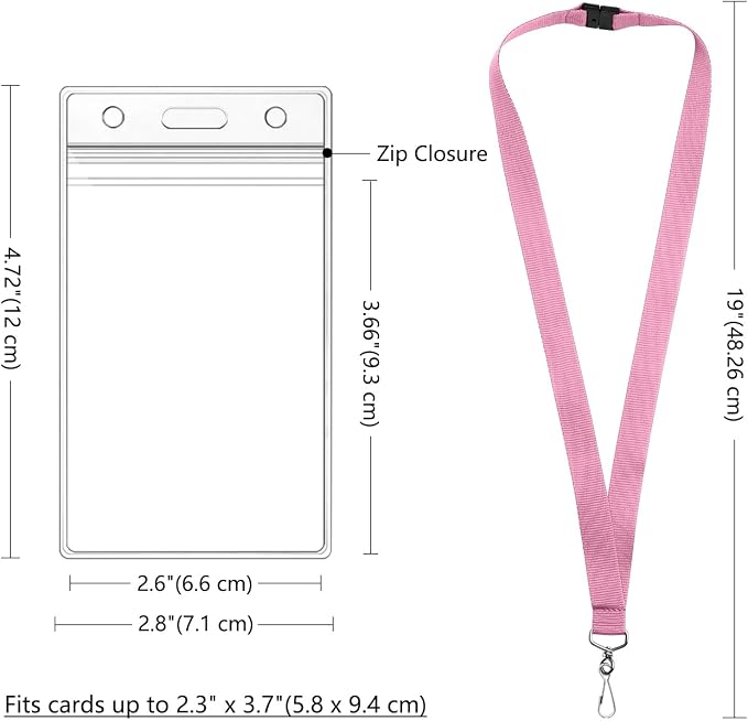 48-Pack Pink Breakaway Lanyards - Image 3