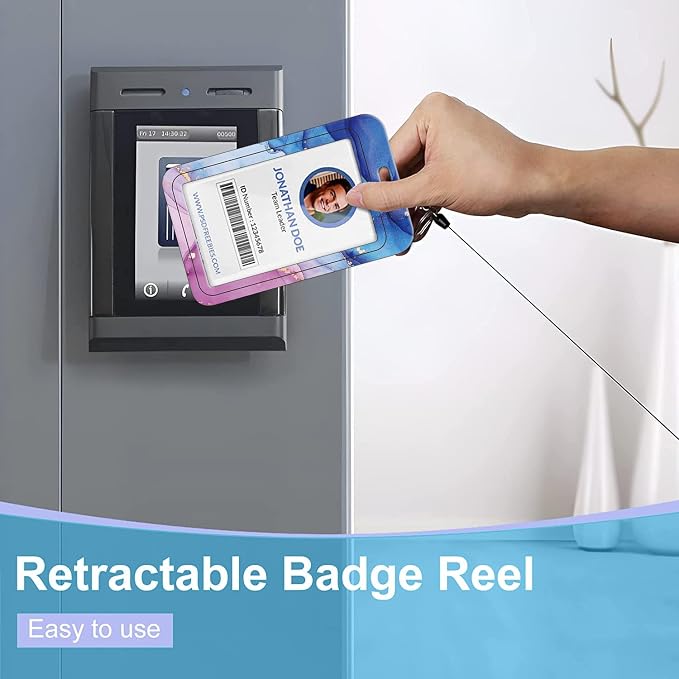 Badge Lanyard and ID Badge Holder, Retractable Badge Reels - Image 4