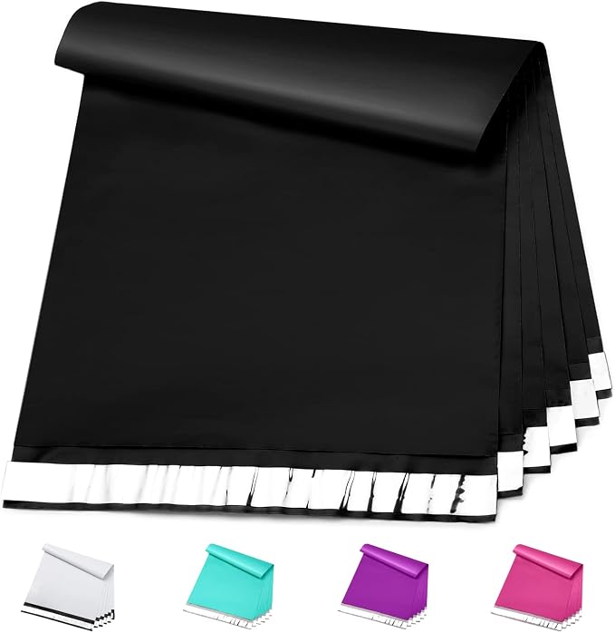 Metronic Poly Mailers 14.5x19 200Pcs Black, Large Shipping Bags by METRONIC
