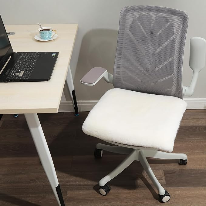 LLB Sheepskin Desk Chair Seat Cushion - Image 3
