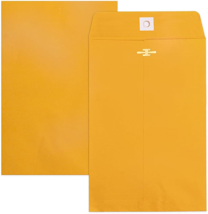 6x9 Clasp Envelopes by Goefun
