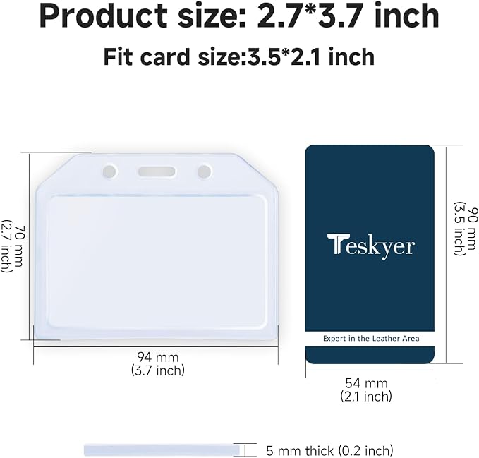 Teskyer 2 Pack Heavy Duty Retractable Badge Holders - Image 6
