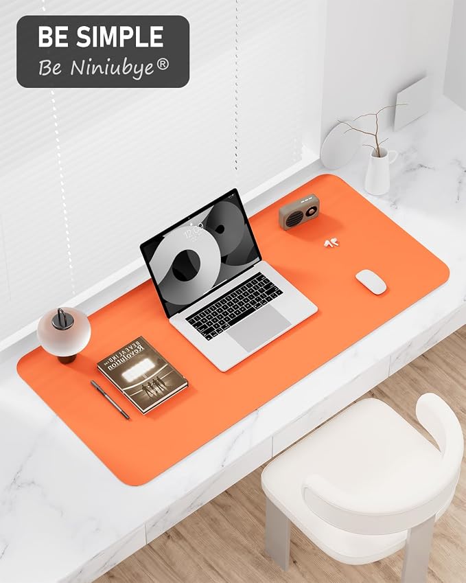 Desk Pad, 35.5" x 17" PU Leather Non-Slip Desk Mat Large Mouse Pad - Image 7