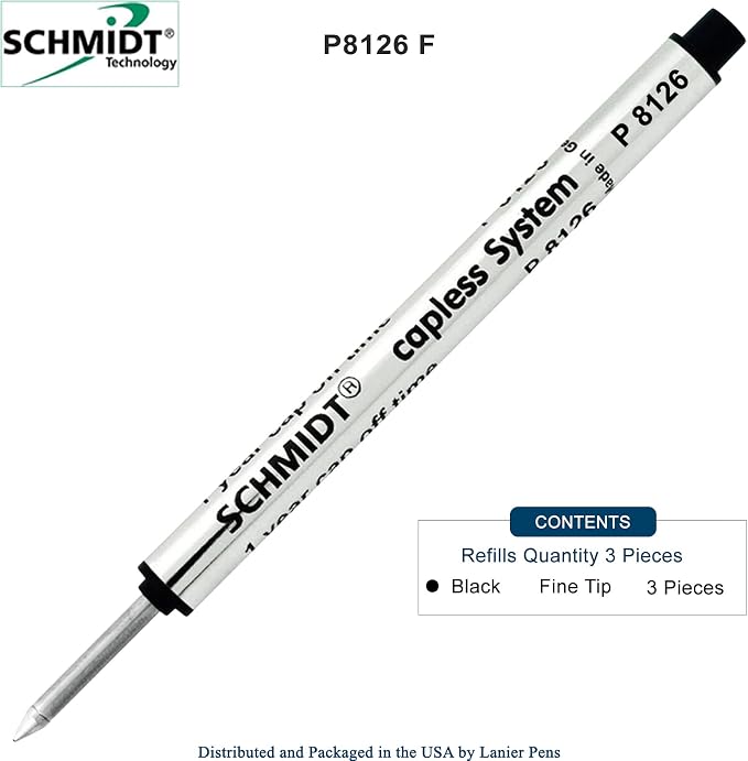 Schmidt Short P8126 Capless Rollerball Refill - Image 4