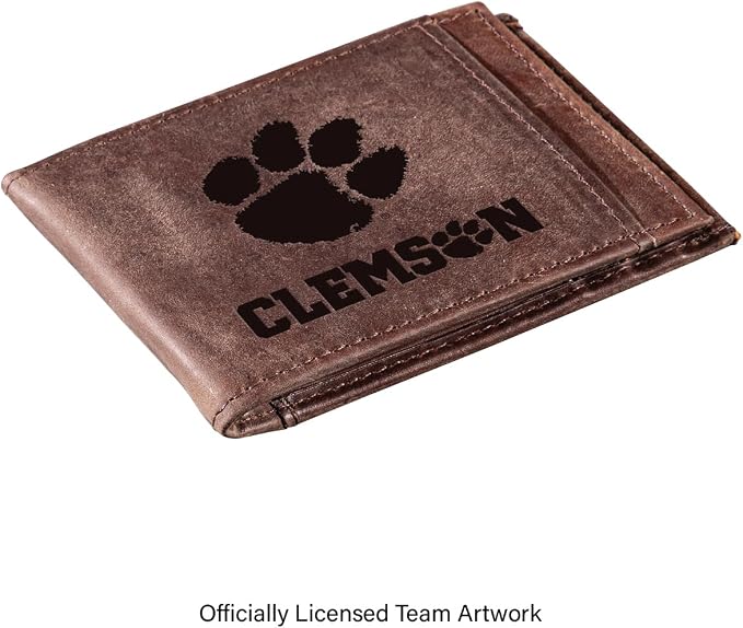 Team Sports America NCAA Clemson University Front Pocket Slim Wallet - Image 2
