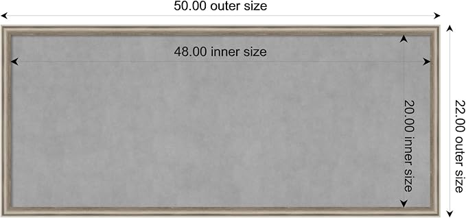 Amanti Art Silver Framed Magnetic Board 22x50 Oversize Vision Board - Image 3