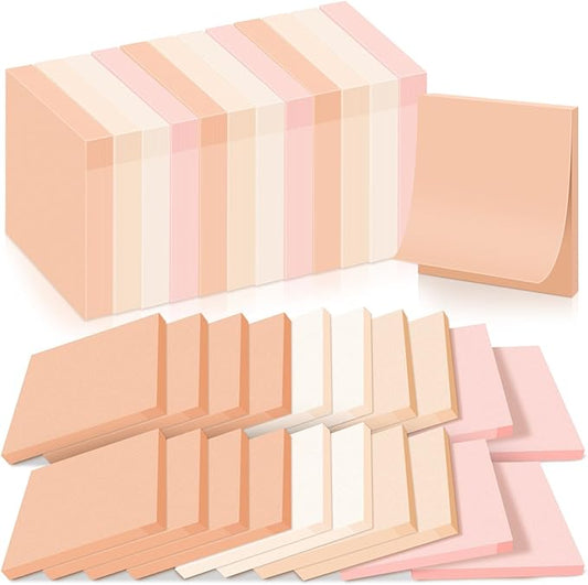 Fainne 24 Pack Sticky Notes Bulk Back to School Supplies Self Stick Note Pads Paper Memo for Office First Day of School Student Teacher Essentials (2 x 2 Inches,Pink)-DeskLoop Office