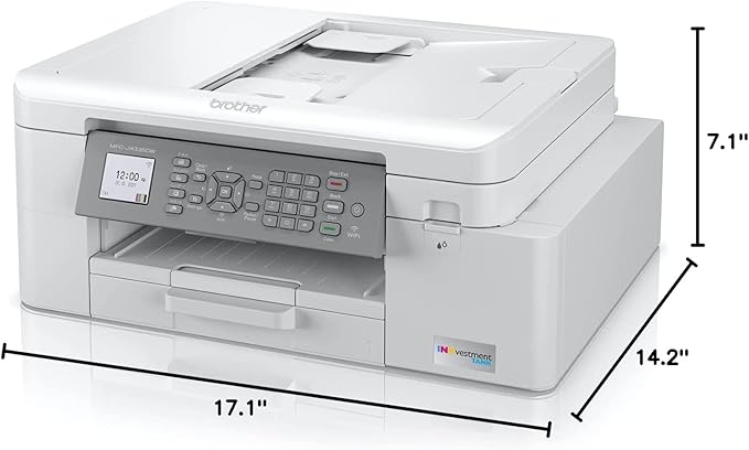 Brother MFC-J4335DW INKvestment Tank All-in-One Printer with Duplex and Wireless Printing Plus Up to 1-Year of Ink in-Box (Renewed Premium), White-DeskLoop Office