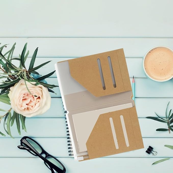 4pcs Kraft Card Holder and Zipper PVC Pouch Travel Kraft Paper Passport Holder - Image 6