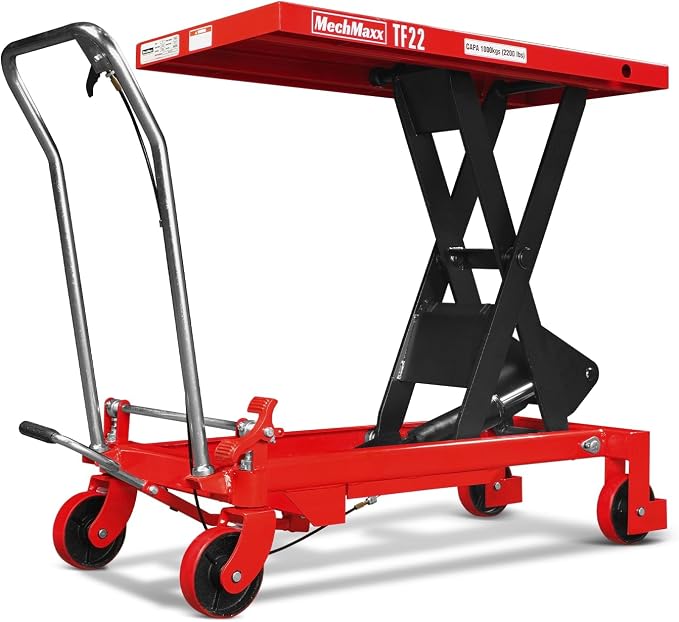 Mechmaxx Mobile Scissor Lift Table Cart 2200lb Capacity, Platform Size39.4" x - Image 4