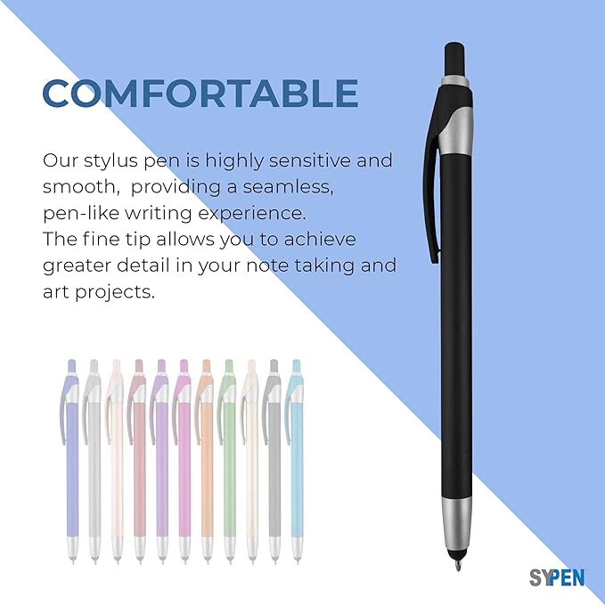 Personalized With your Custom Logo or Text Pens-Pack of 450- for Marketing, Parties, and Events, 2 in 1 Capacitive Stylus & Ballpoint Pen Compatible With Touchscreen Devices, Blue Ink, Blue Pens
