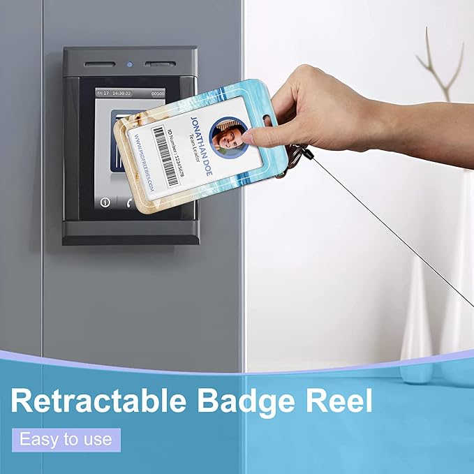 Badge Lanyard and ID Badge Holder, Retractable Badge Reels - Image 5